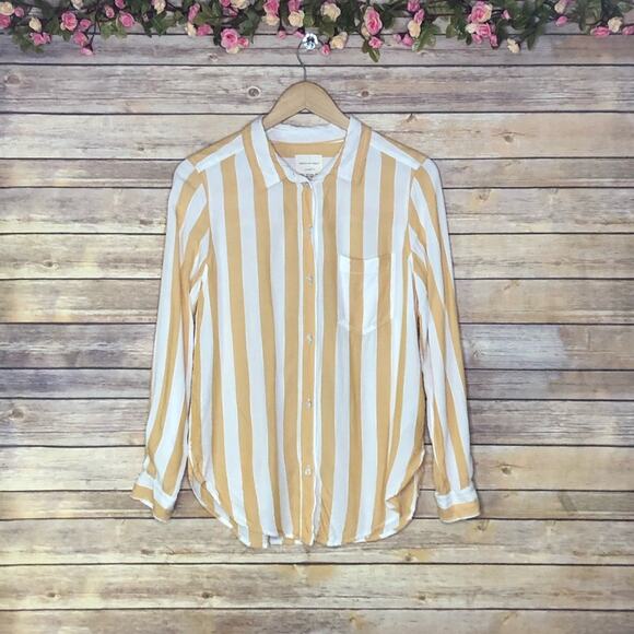 American Eagle Outfitters Stripe Button Down Top - Picture 1 of 6